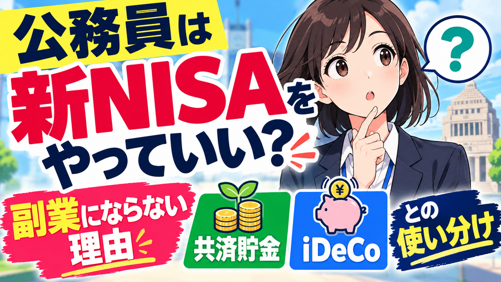 公務員は新NISAをやっていい？副業にならない理由と共済貯金・iDeCoとの使い分け