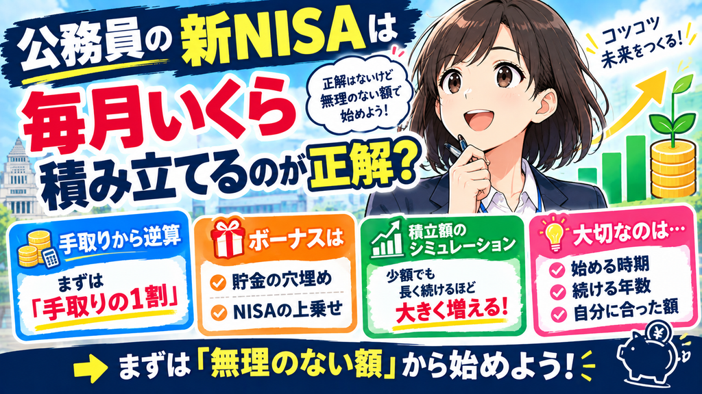 公務員の新NISAは毎月いくら積み立てるのが正解?
