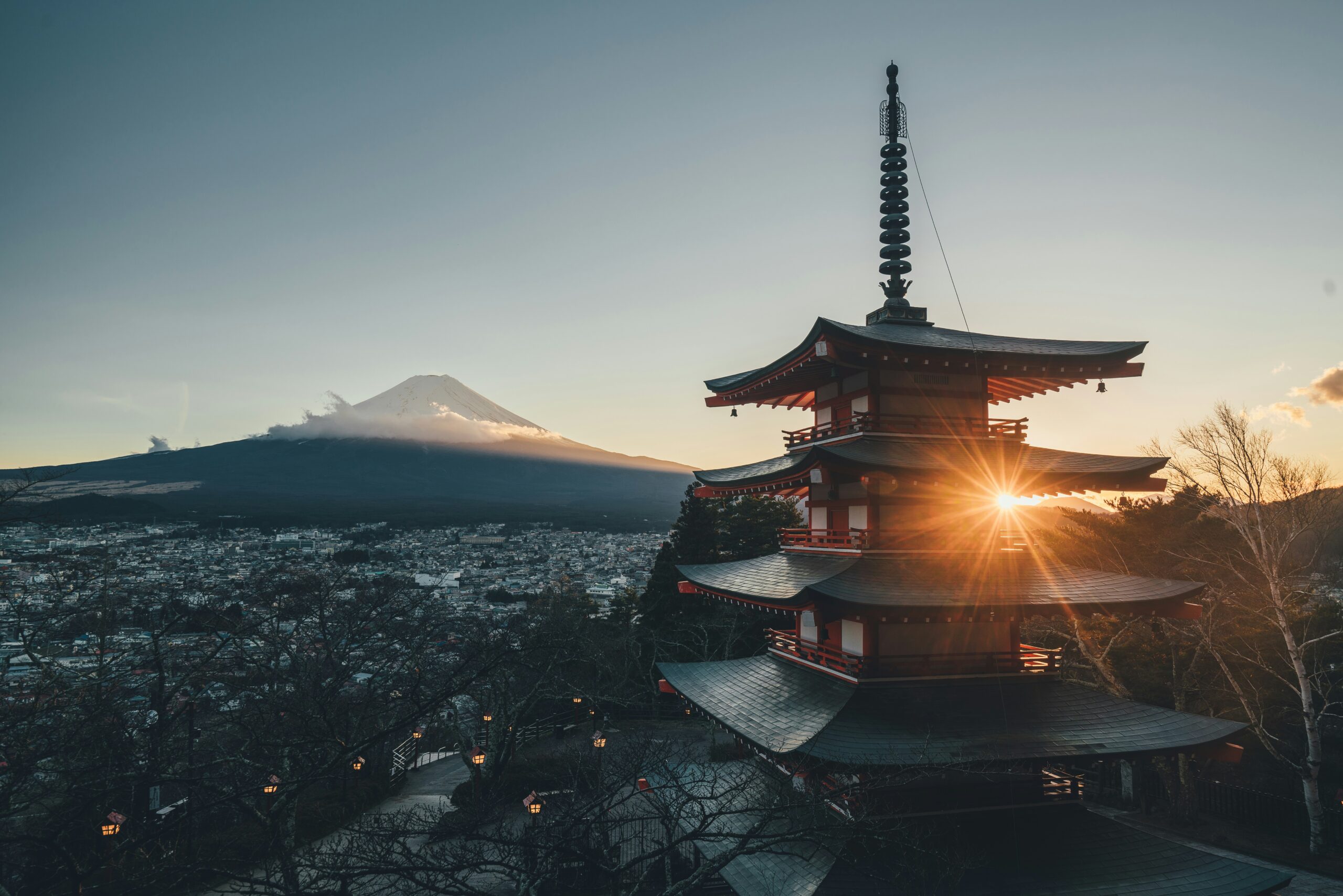 五重塔と富士山