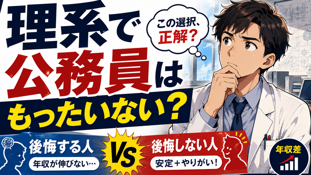 理系で公務員はもったいない？年収差と後悔する人・しない人の分かれ目