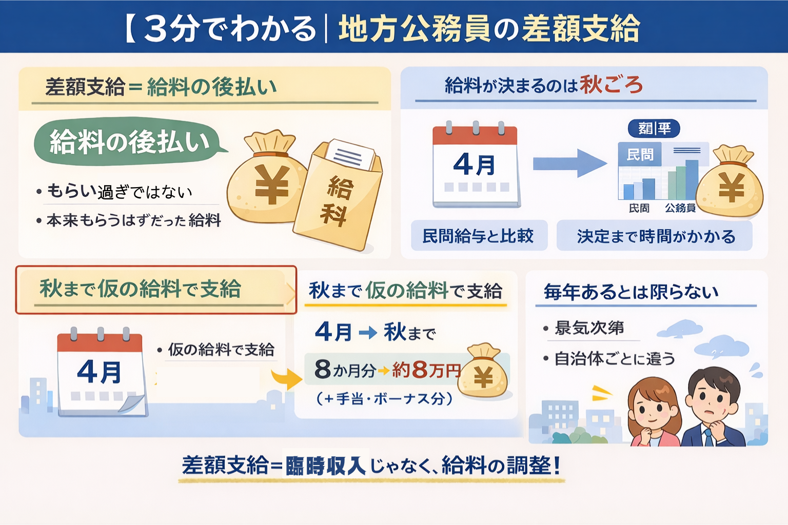 地方公務員の差額支給とは