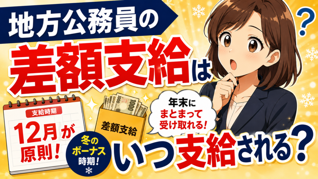 地方公務員の差額支給はいつ支給される？
