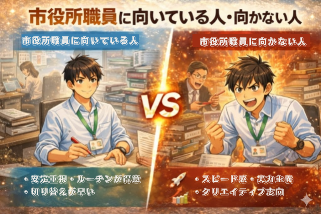 市役所職員に向いている人・向かない人