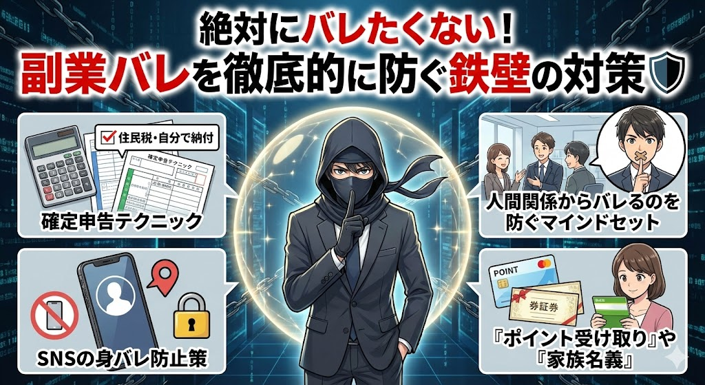 絶対にバレたくない！副業バレを徹底的に防ぐ鉄壁の対策