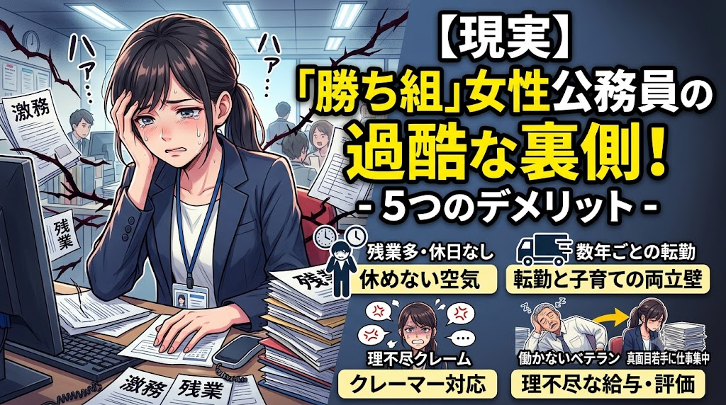 【現実】「勝ち組」の裏側にある苦労|女性公務員が直面する5つのデメリット