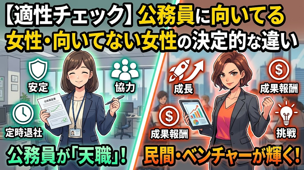 【適性チェック】公務員に向いている女性・向いていない女性の決定的な違い