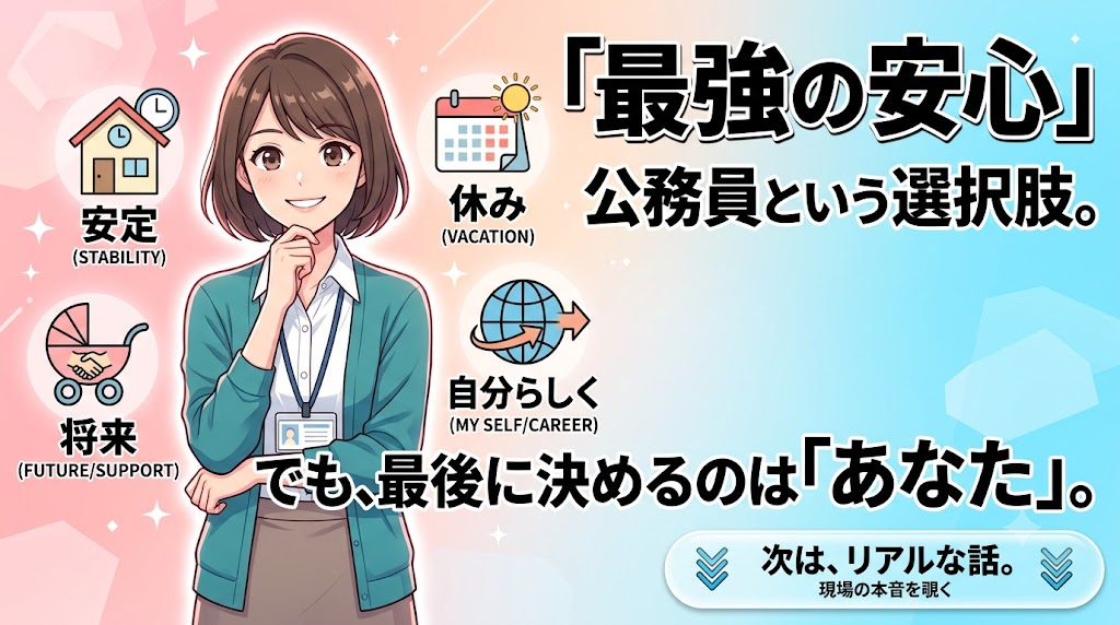 まとめ:公務員は「最強の安心」だけど、最後に決めるのは「あなた」