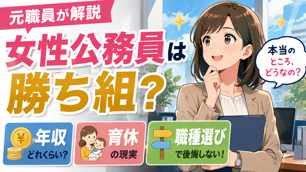 女性公務員は勝ち組？年収・育休の現実と後悔しない職種選び【元職員が解説】