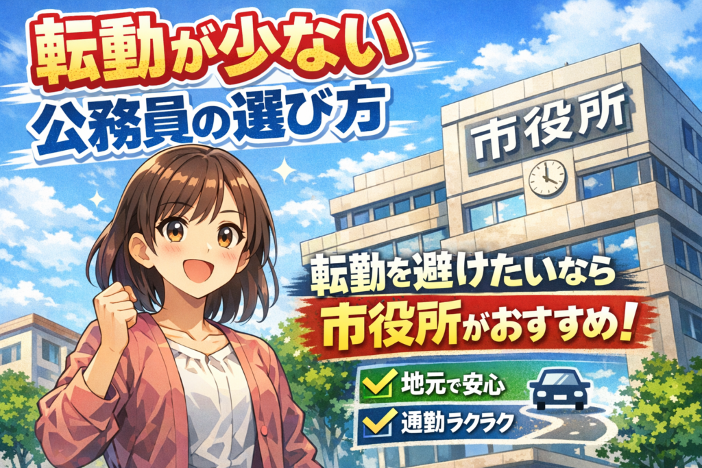転勤が少ない公務員の選び方