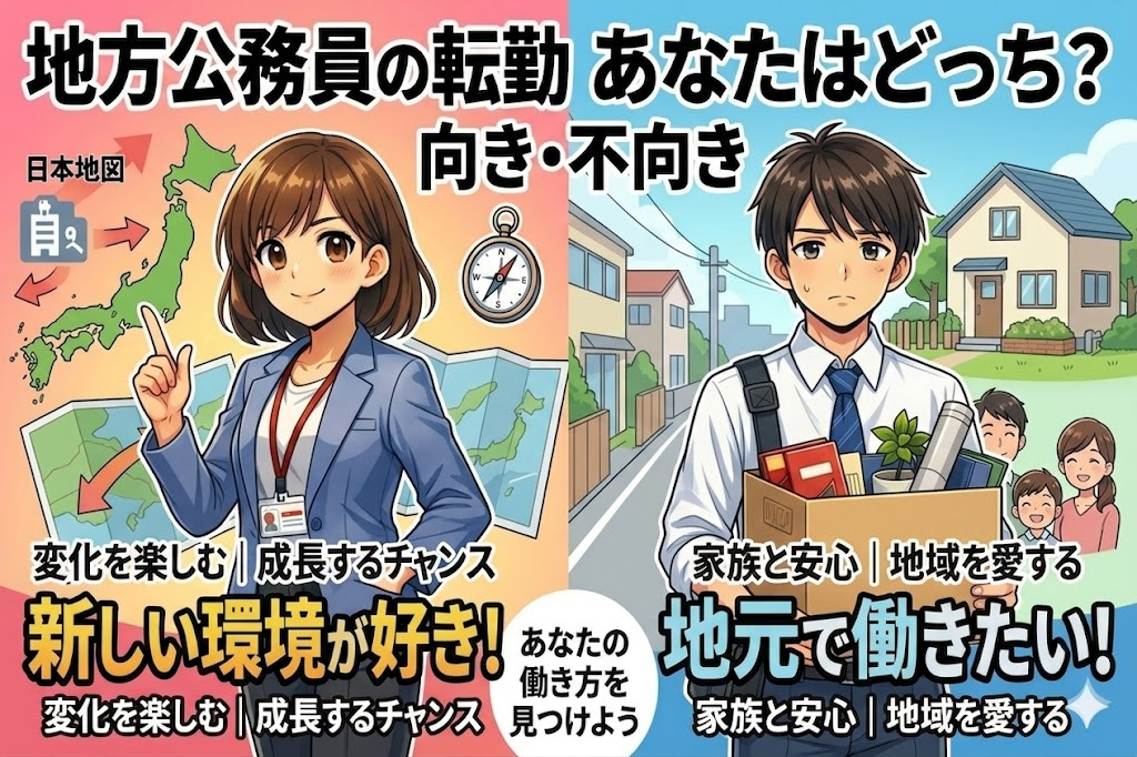 地方公務員の転勤が向いている人・向いていない人