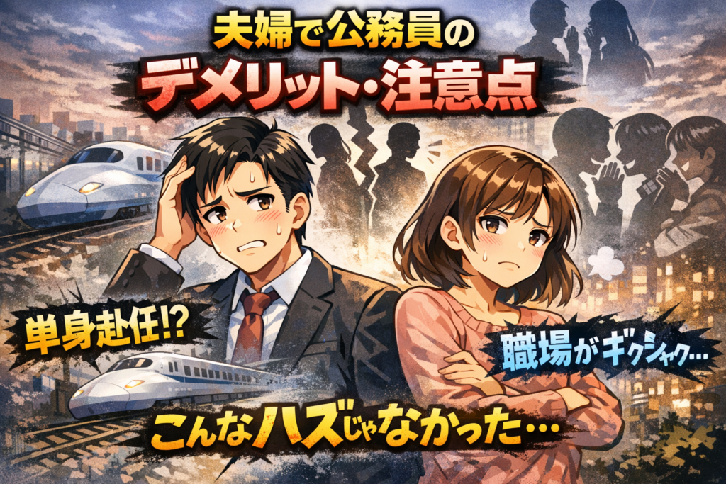 夫婦で公務員のデメリット・注意点