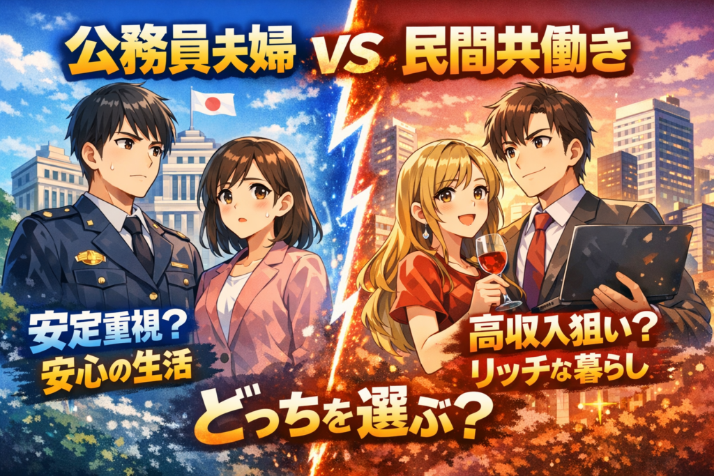 夫婦で公務員 vs 民間共働き、どちらが有利？