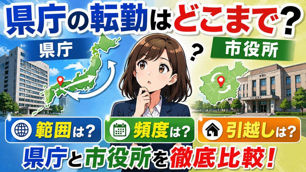 県庁の転勤はどこまで？範囲・頻度・引越しの有無を市役所と比較