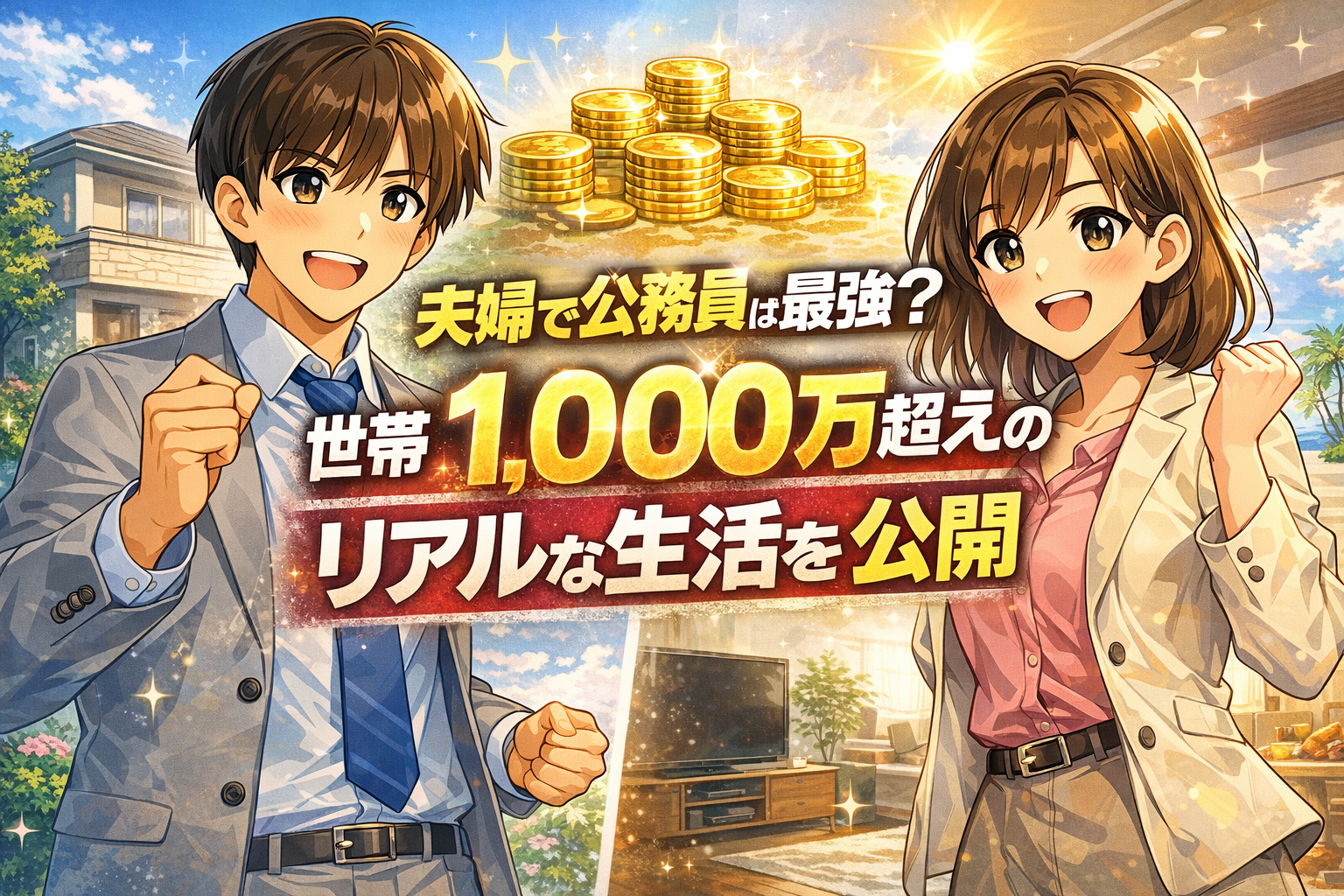 夫婦で公務員は最強？世帯年収1,000万超えのリアルな生活を公開