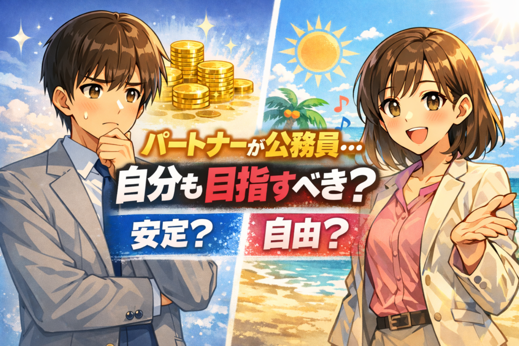 パートナーが公務員なら、自分も公務員を目指すべきか？