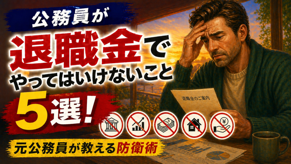 公務員が退職金でやってはいけないこと5選
