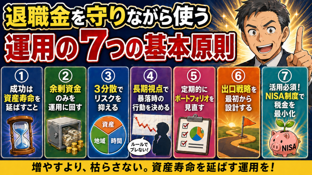 退職金を守りながら使う運用の７つの基本原則