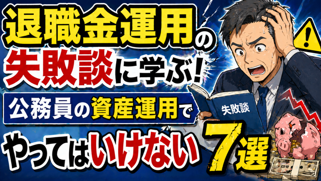 退職金運用の失敗談に学ぶ！公務員の資産運用でやってはいけない7選