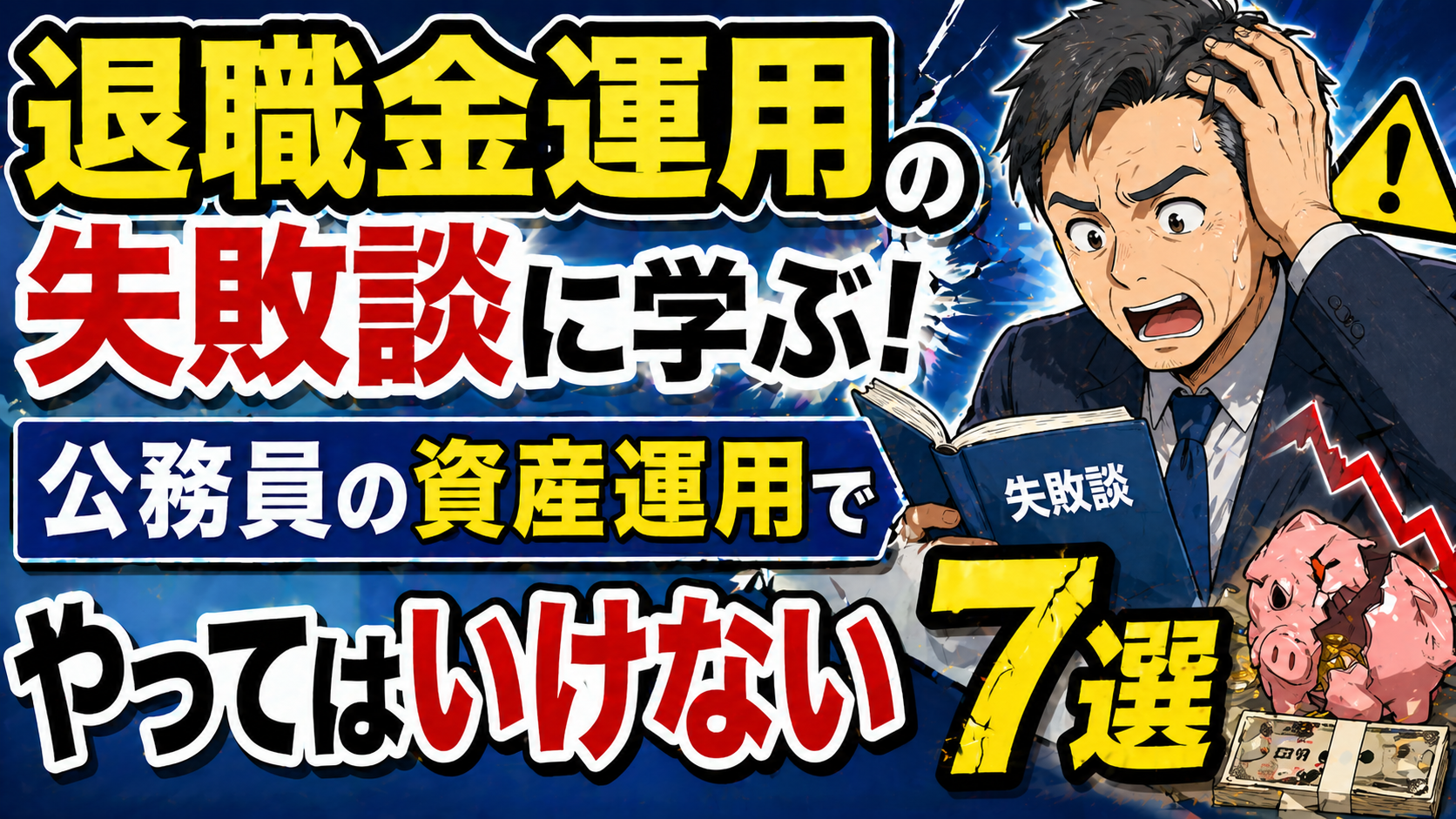 退職金運用の失敗談に学ぶ！公務員の資産運用でやってはいけない7選