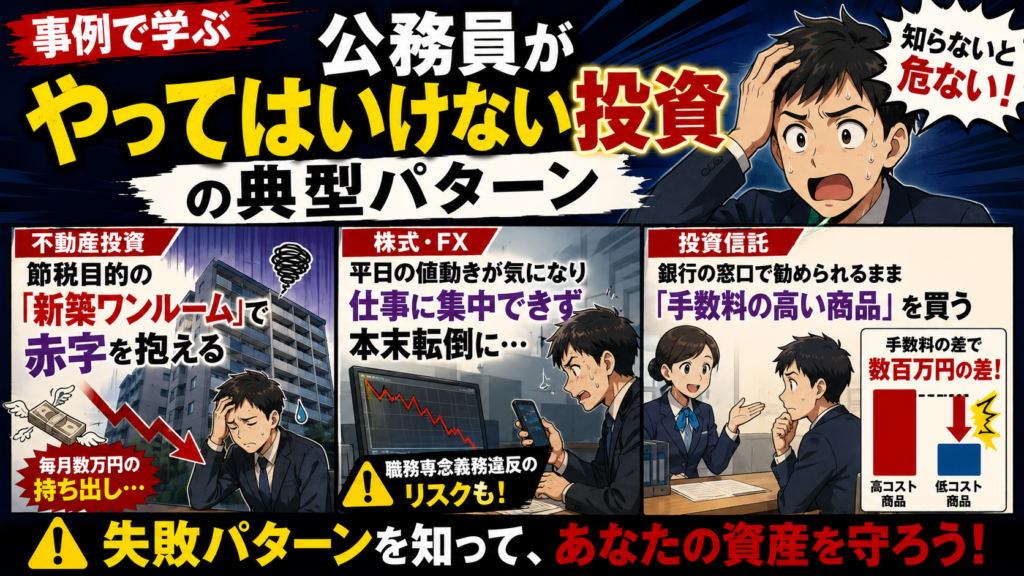 【事例で学ぶ】公務員がやってはいけない投資の典型パターン