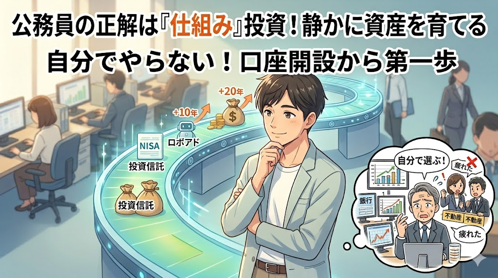 まとめ：公務員こそ「仕組みに乗る」投資で、将来の資産を静かに守ろ
