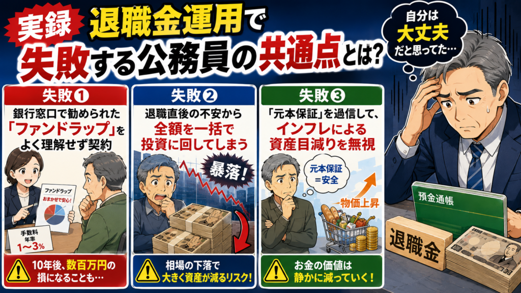 【実録】退職金運用で失敗する公務員の共通点とは？