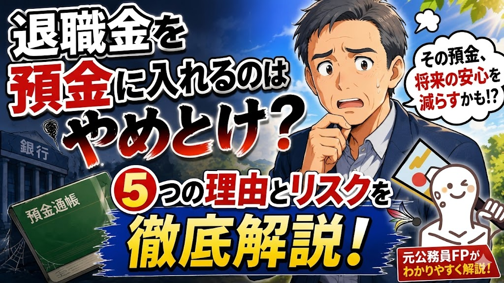 退職金を預金に入れるのはやめとけ