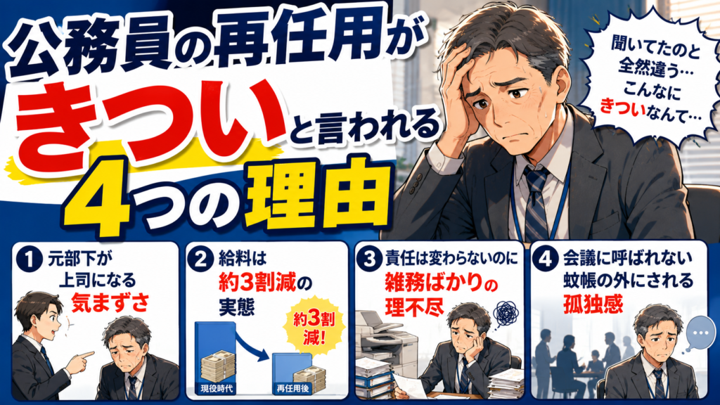 公務員の再任用が「きつい」と言われる4つの理由