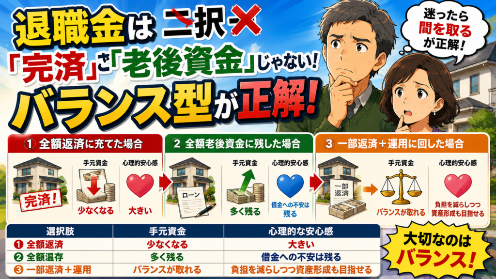 退職金は「完済」か「老後資金」かではなくバランス型が正解