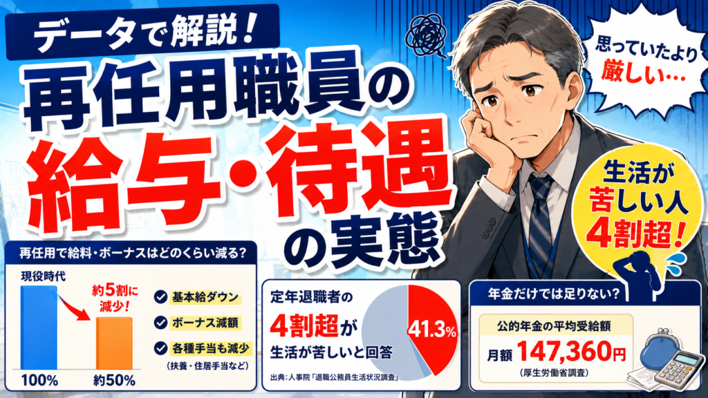 【データで解説】再任用職員の給与・待遇の実態