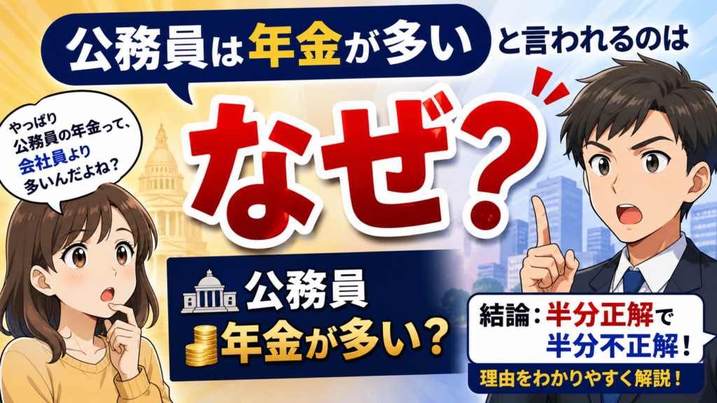 「公務員は年金が多い」と言われるのはなぜ?結論から解説
