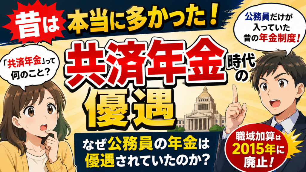 昔は本当に多かった!共済年金時代の優遇