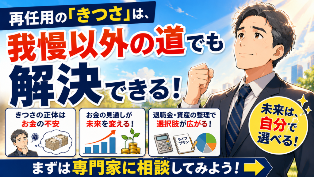 再任用の「きつさ」は、我慢以外の道でも解決できる