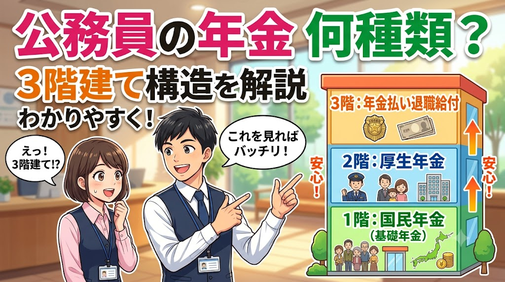 公務員の年金は何種類？3階建て構造をわかりやすく解説