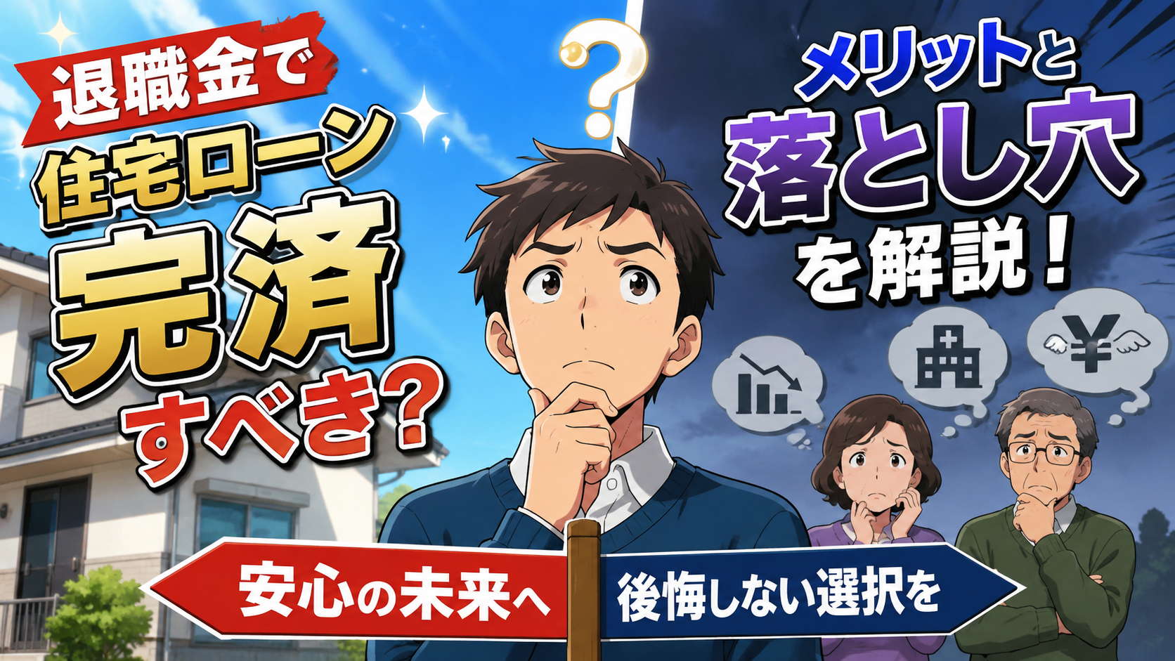 退職金で住宅ローン完済すべき?メリットと落とし穴を解説