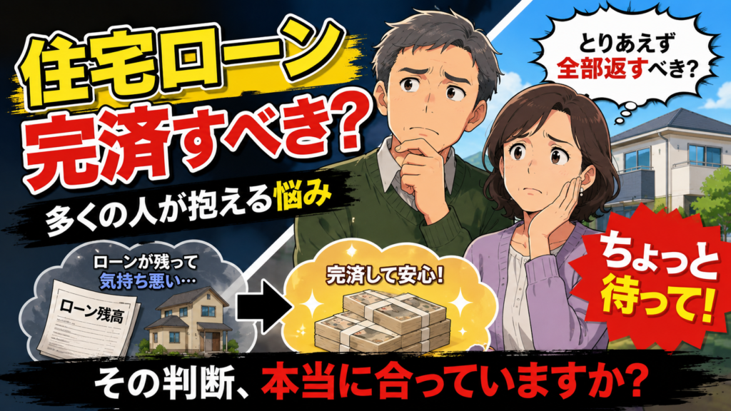 退職金で住宅ローンを完済すべき？多くの人が抱える悩み