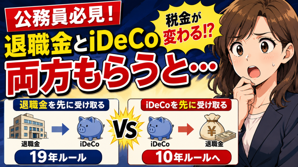 公務員の退職金とiDeCoを両方もらうと、何が変わるのか