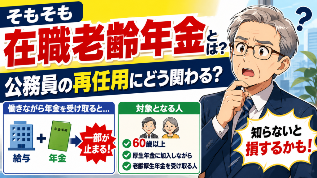 そもそも在職老齢年金とは?公務員の再任用にどう関わるか