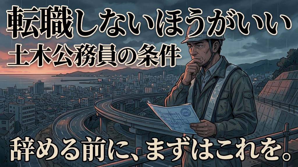転職しないほうがいい土木公務員の条件